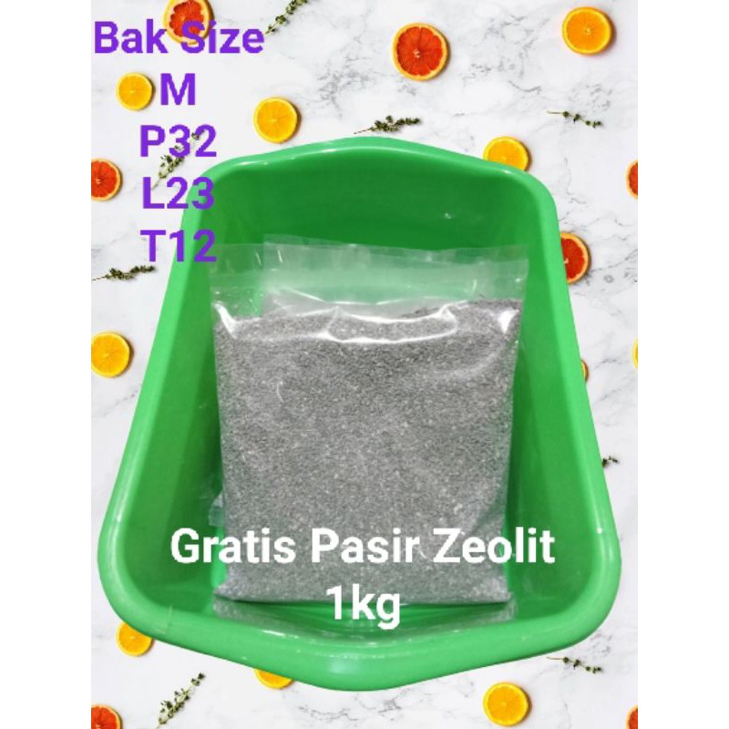 Bak Pasir Kucing Size M Gratis Pasir Zeolit 1kg Untuk Pup Kucing/ LITTER BOX/Kotak Bak Untuk Pasir