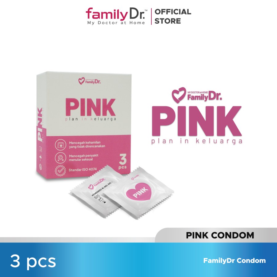 FamilyDr Kondom PINK - Alat Kontrasepsi FamilyDr - Condom familydr