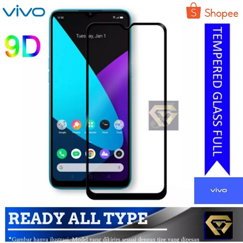 TG TEMPERED GLASS VIVO FULL 5D / ANTI GORES / PELINDUNG LAYAR Y02 Y02S S1 S1 PRO Y22 Y22s V5 V15 V17 PRO V19 V23E V23 Y01 Y11 Y12i Y12S Y15 Y15S Y17 Y19 Y20 Y20S Y21A Y21S Y30I Y33s Y75 Y75S Y75 5G Y51S Y91 Y91C Y93 Y95 Z1 PRO Y35 2022 Y16 V27e Y36 Y27 4g