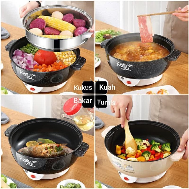 2.2 Liter Multi Function Frying Pan / Panci Listrik 2.2 L Serbaguna Best Quality