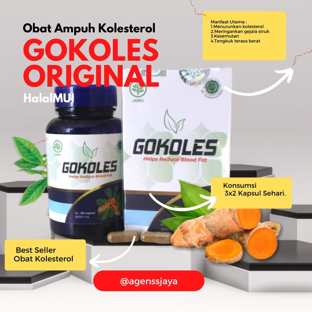 GOKOLES | LEMAK DARAH | KOLESTEROL | Herbal Ampuh BPOM Asli | Sari Bekatul