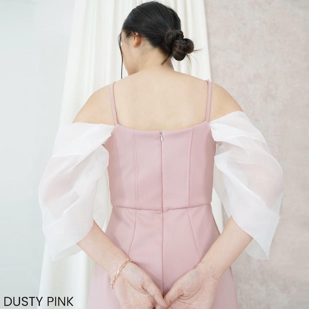 Dress Kombinasi Organza Candy Dres Wanita Casual Party