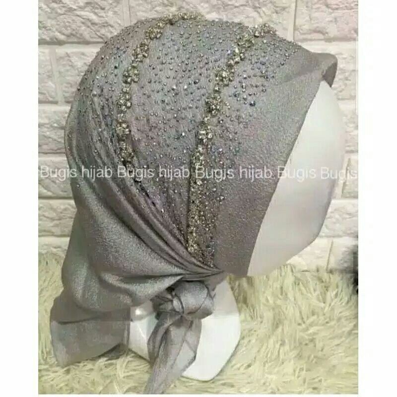 HIJAB MEWAH / SEGI EMPAT PESTA ORIGINAL / HIJAB SWAROSKY BANDO MELATI BY Bugis HIJAB / UK 110 X 110