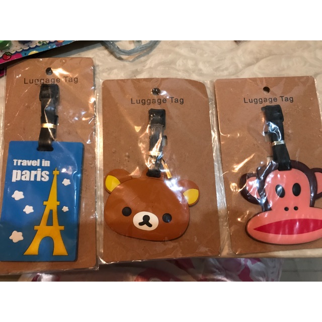 Luggage tag paris, rilakkuma, paul Frank ,LUGGAGE TAG PAUL FRANK ,KOPER TAG ,TAG KOPER ,TAS KOPER NA