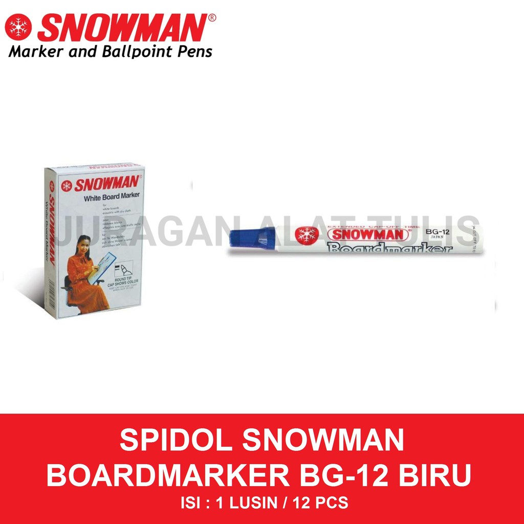 

SPIDOL SNOWMAN BG-12 / SPIDOL PAPAN TULIS WARNA BIRU