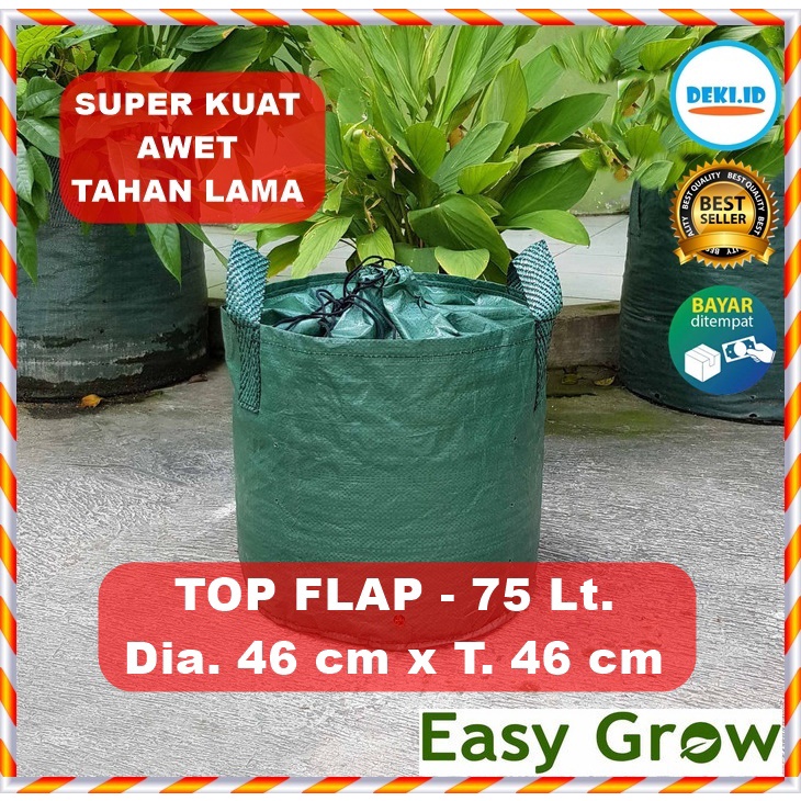 Planter bag Top Flap Easy Grow 75 Liter PlanterBag Topflap Easygrow Pot Tanaman
