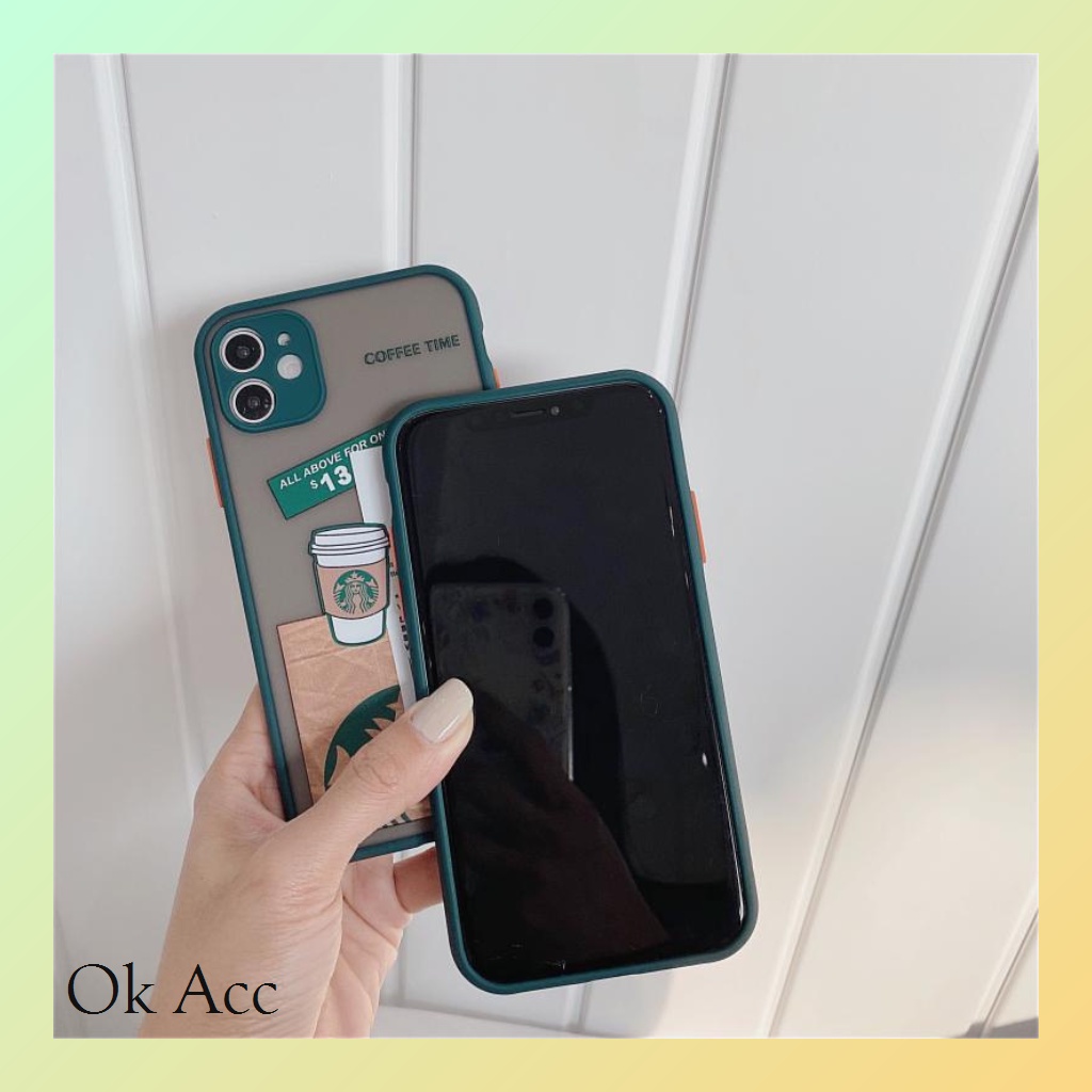 Softcase Hijau Starbucks for Oppo Realme 5/C3,6/Narzo,7/20 Pro,7i/C17,8,C11,C2,C20,C21,C15/C12/C25 Narzo 20/30A, Samsung A52s 4G/5G FM02