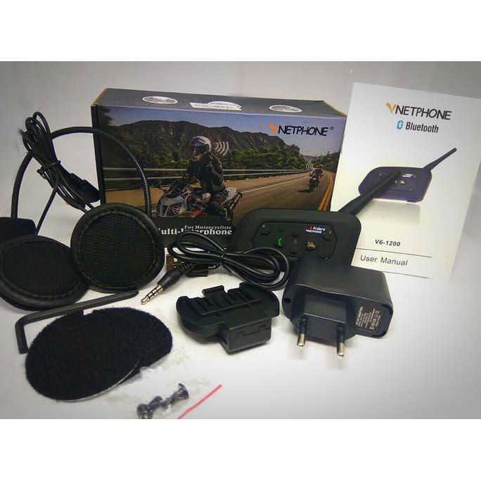 INTERCOM BLUETOOTH HELM V6 + INTERCOM 6 RIDER