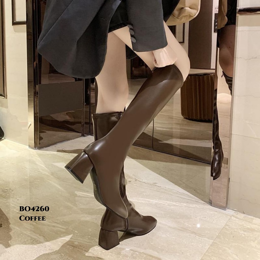 RESTOCK WYN SEPATU LONG BOOTS FLAT KOREA BO4260
