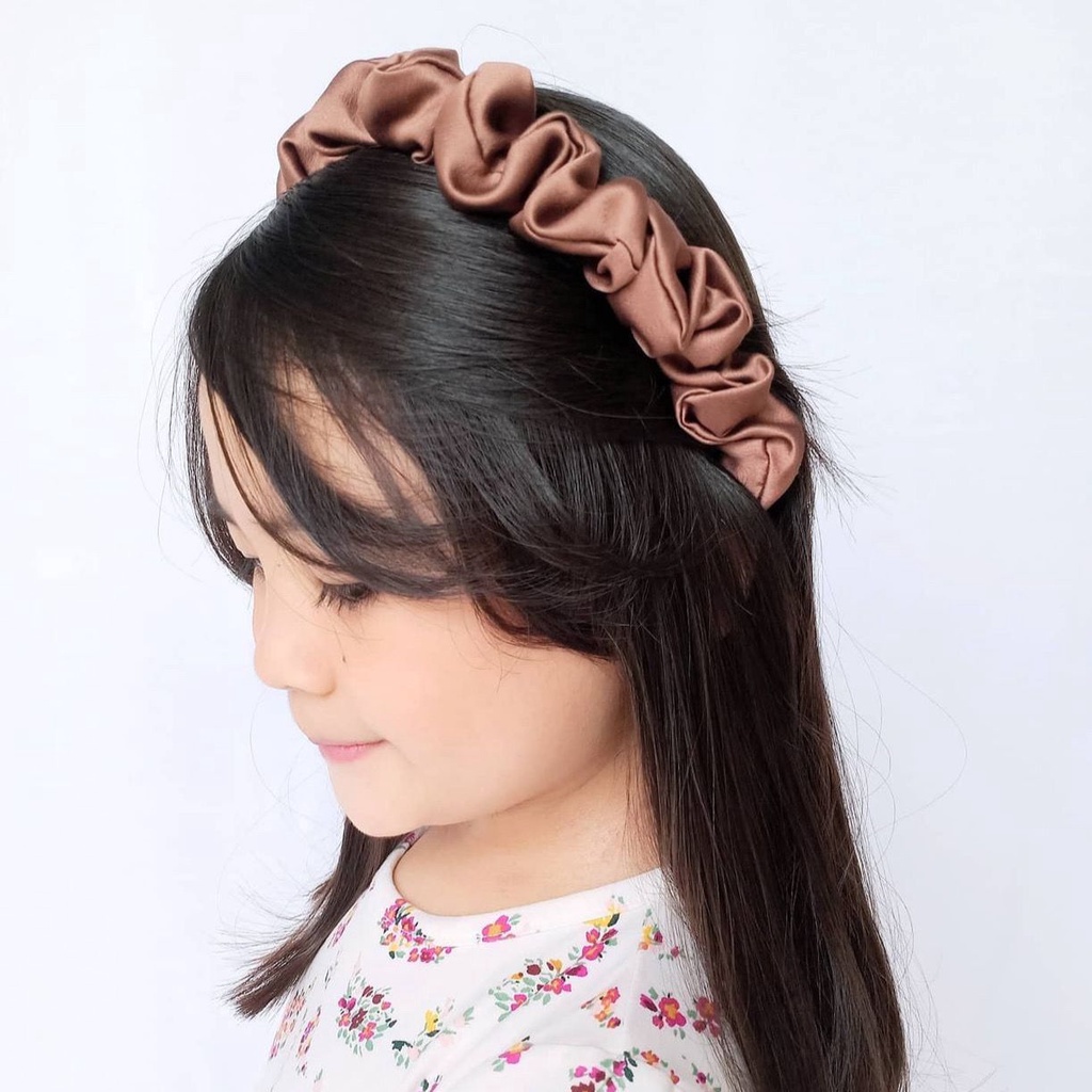 Bando Scrunchie Korea Bando Kerut Headband ruffle