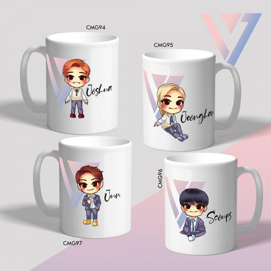 Jual Mug Custom Satuan Unik / Gelas Custom / Cangkir Custom SEVENTEEN