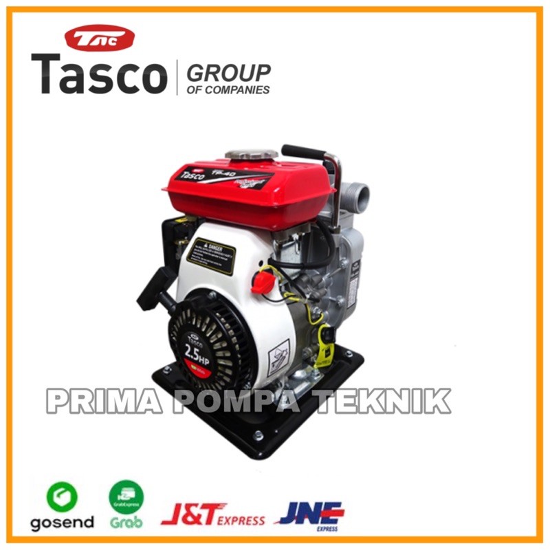 TASCO Pompa Air Bensin TP 40 Alkon 1.5 Inch PLUS Converter 1 Inch 4tak
