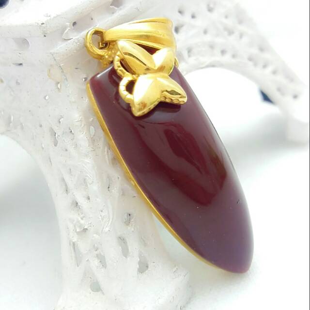 Liontin jumbo titanium batu onix