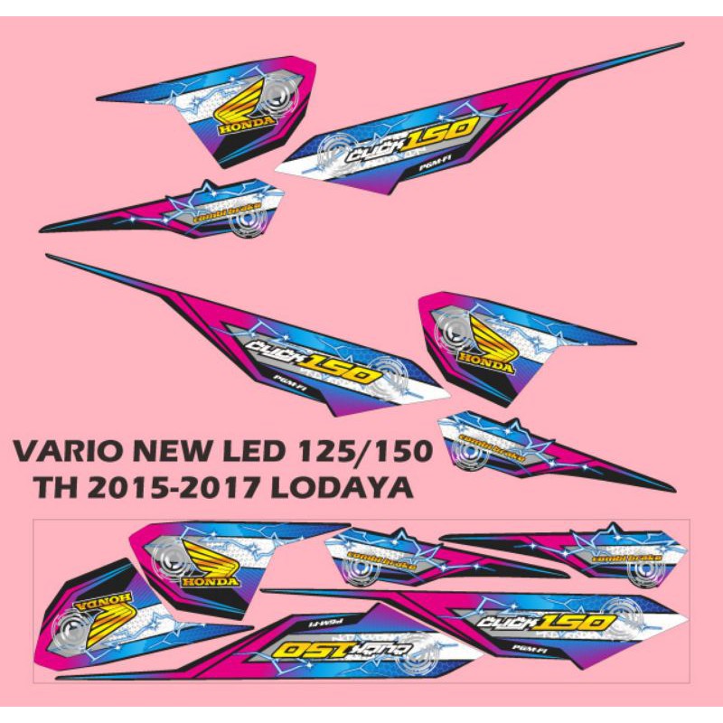 STIKER MOTOR STRIPING VARIASI VARIO NEW LED 125/150