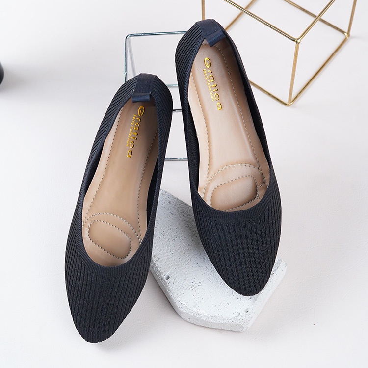 Sepatu wanita terbaru 2022/Sepatu Kekinian/Sepatu Flat Slip-On/Sepatu Balet/Sepatu Flat &amp; Ballerina/Bahan Rajut