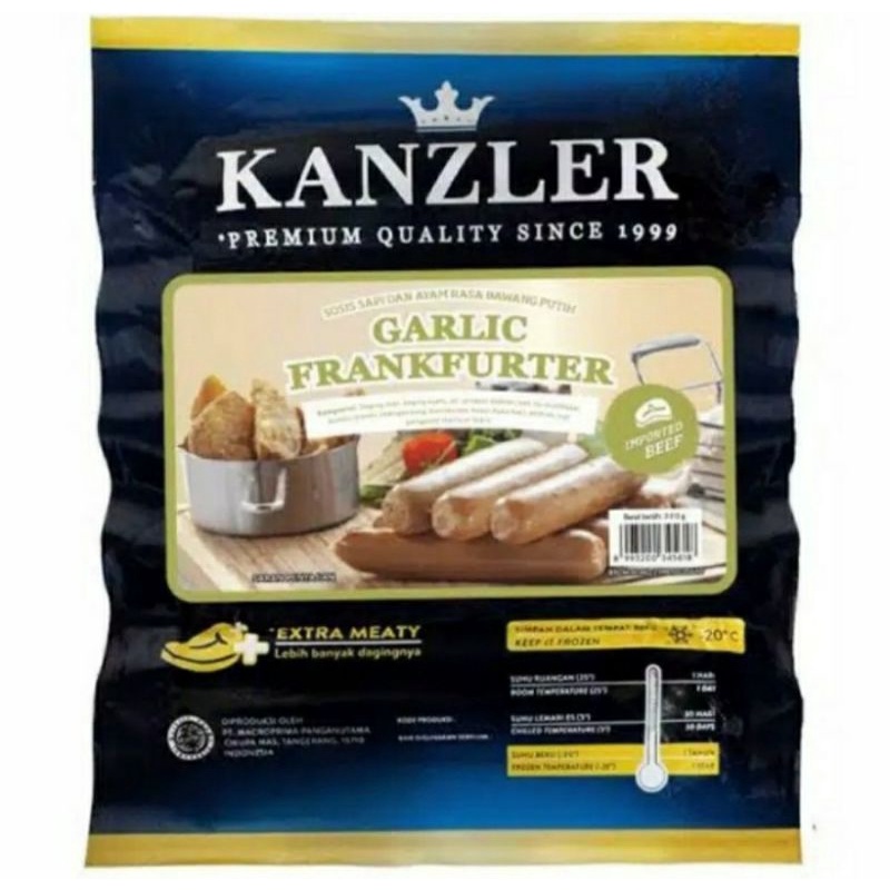 

Sosis Kanzler Garlic Frankfurter 300gr