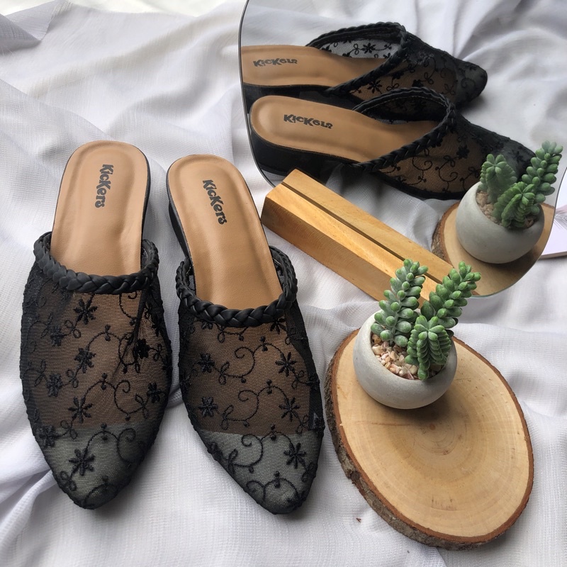 SANDAL SLOP MULES BRUKAT WANITA TERBARU HAK 3CM HIGHHELS PESTA WEDDING MODERN TERLARIS TERMURAH TASBIYA KELABANG HEELS 4 Sepatu Heels Wanita Selop Formal Cantik Nyaman TERBARU BERKIALITAS IMPORT Sandal Slop Slip On Teplek Wanita Sandal Cewek