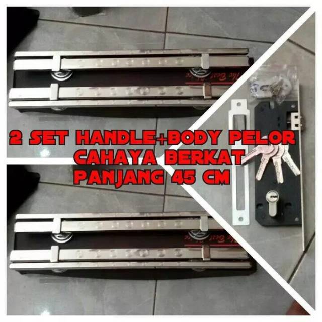 handle pintu stainless minimalis 45cm 2set+body pelor PROMO