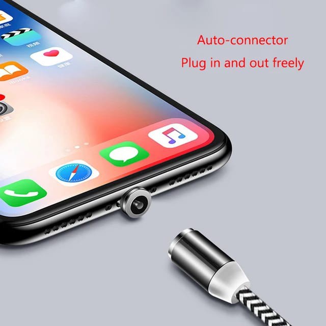 KABEL CHARGER MAGNETIK-2A Fast Charging-3 in 1-Iphone/Micro/TypeC-X Cable