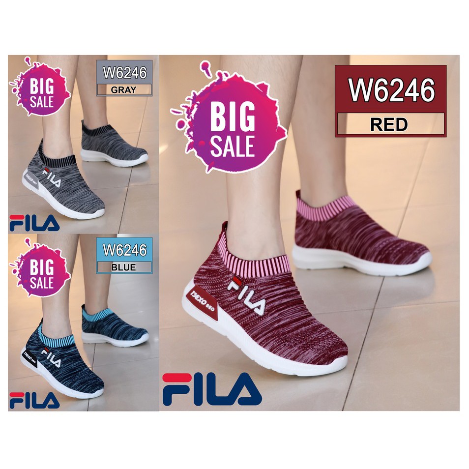 SV - SEPATU SLIP ON FILA WANITA W6246 SIZE 36-40 / SEPATU SLIP ON WANITA IMPORT BIG SALE CLEARANCE