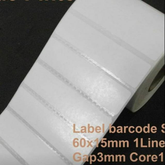 

Kertas barcode semicoated 60x15mm perforasi gelang pasien