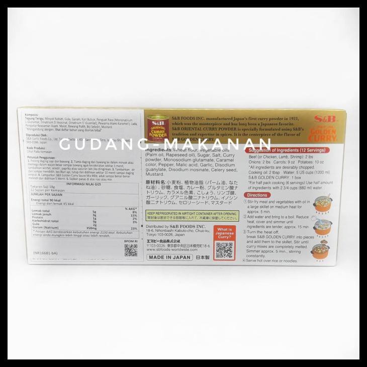 

Spesial - S&B Golden Curry 220 Gr - Mild