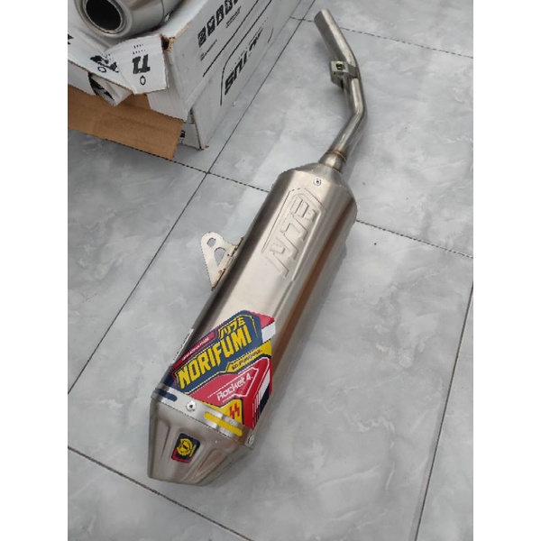 knalpot norifumi rocket 4 standar original klx D-Tracker crf