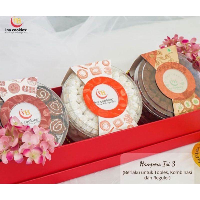 

Hampers ina cookies edisi box isi 3 Reguler free kartu ucapan