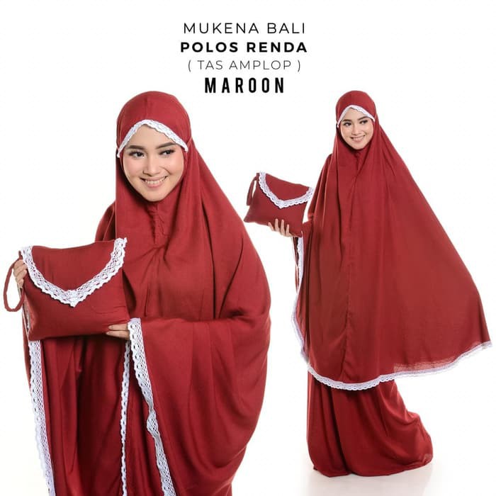 MUKENA BALI TASIK - MUKENA DEWASA POLOS RENDA