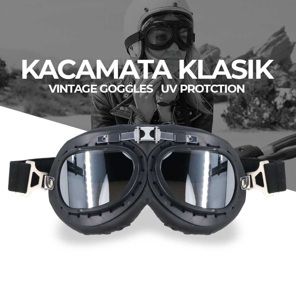 Kacamata Goggles Classic Vintage Harley UV Protection ND1008