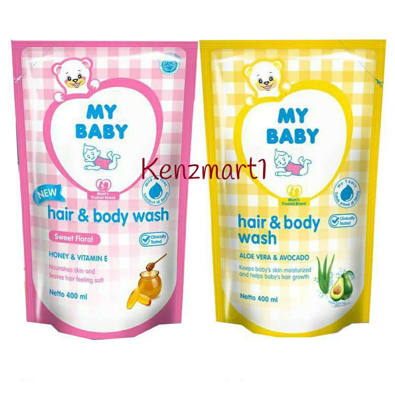 MY BABY HAIR &amp; BODY WASH REFILL 400 ML / MILK BATH 400 ML / BATH TELON PLUS 400 ML