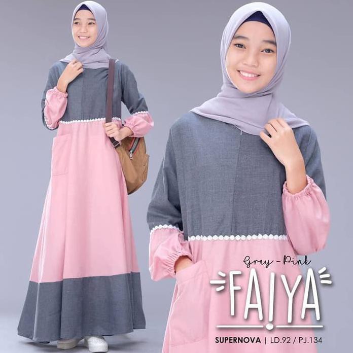 FAIYA TEEN / GAMIS ANAK REMAJA GAMIS ANAK TANGGUNG TANPA JILBAB