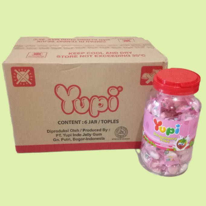 

TERLARIS YUPI STRAWBERRY KISS 300GR 6 TOPLES/KARTON