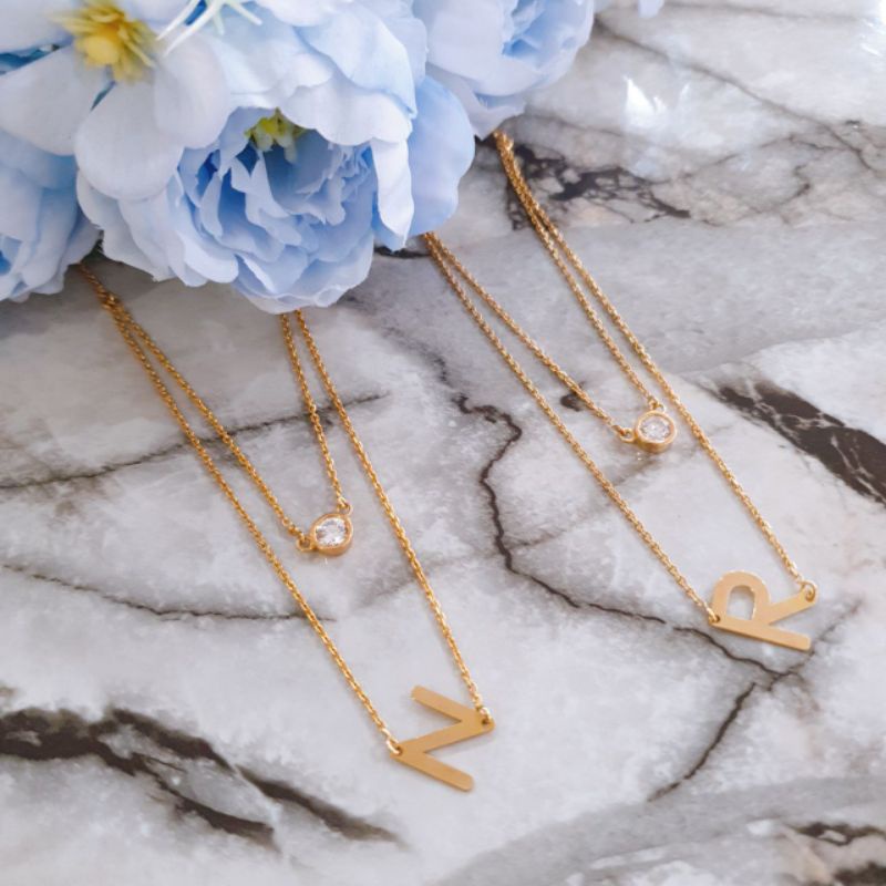 KALUNG EMAS ALFABET 2 LAYER 8K