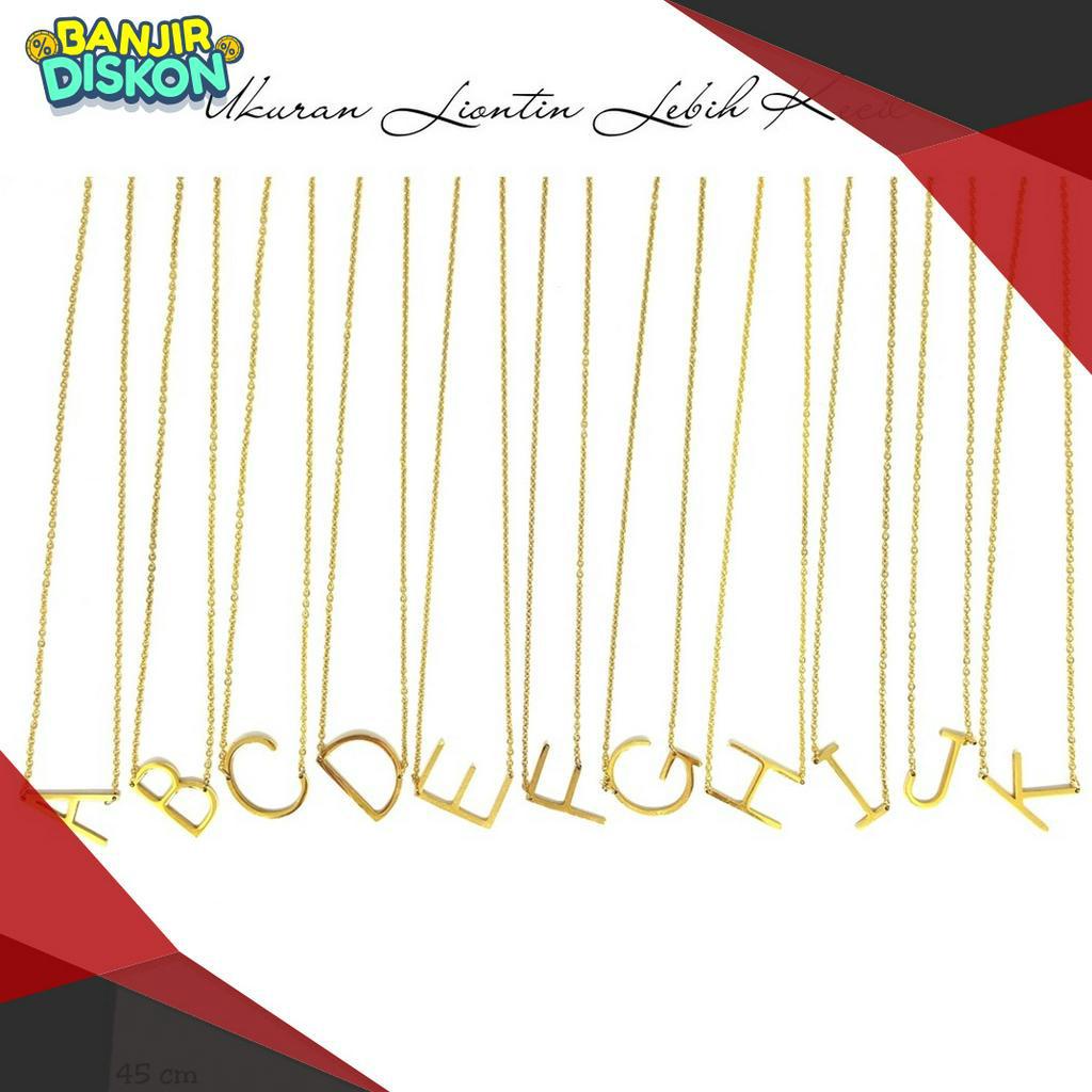 TREND AWAL TAHUN T31  Kalung Titanium Wanita Huruf Anti Karat