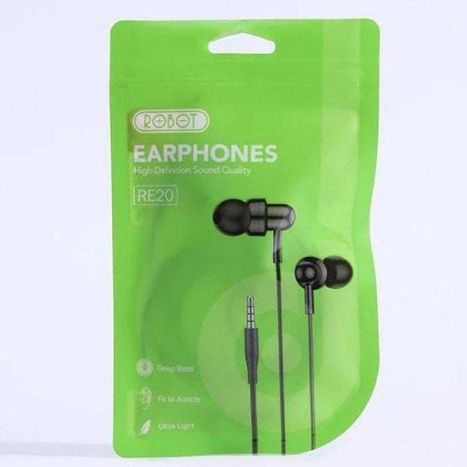 Headset/Earphones High Definition Ultra Bass Stereo For Android Earphone Ergonomic Design By Robot R-20