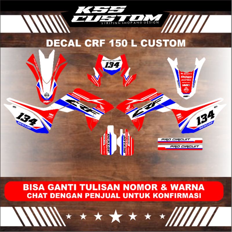 decal crf 150l full body merah putih - decal crf full body - decal crf terbaru - decal crf 2020 - de