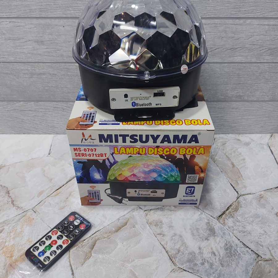 Speaker Bluetooth Lampu Disko Bola Mitsuyama Ms 0707 Seri 0712BT