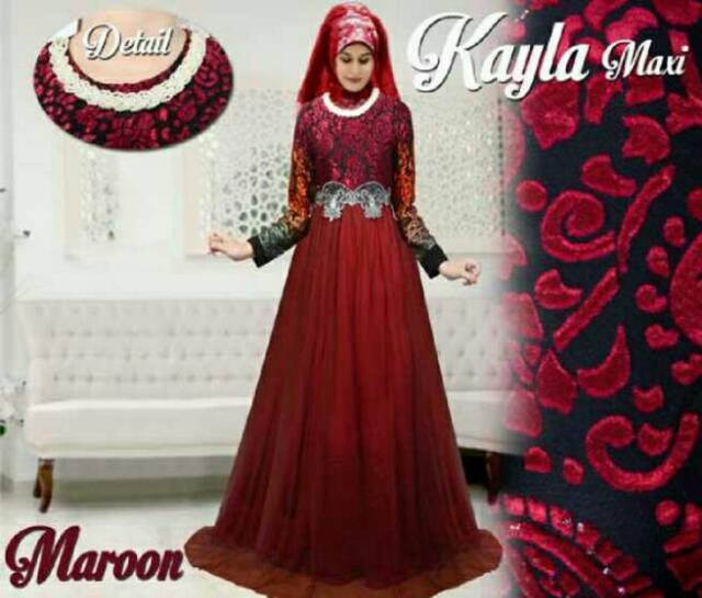 Kayla Maxi Dress Fashion Muslim Wanita