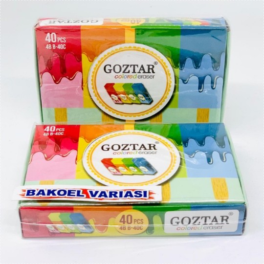 

Penghapus goztar isi 40 pcs / Eraser rainbow goztar / Setip