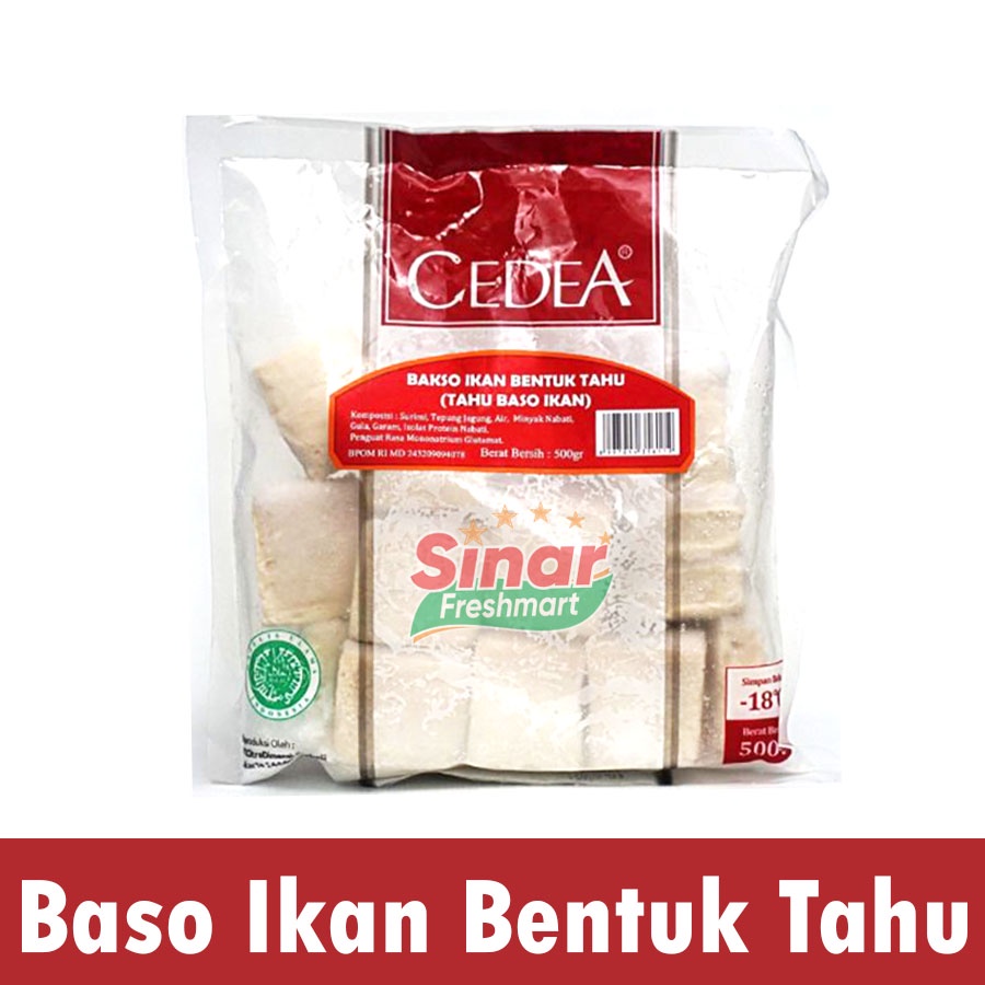 

[SINAR.FRESHMART] CEDEA Baso Ikan Tahu / Bakso Ikan Bentuk Tahu [500g]