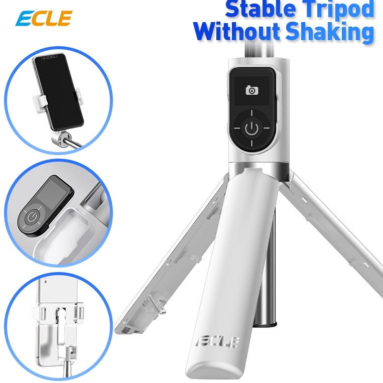 (Terbaik) (NEW) ECLE P70S Selfie Stick Tongsis HP Tripod Free Expansion 100cm Bluetooth 5.0 4in1 