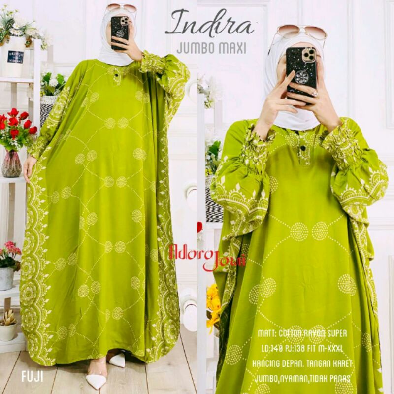 COD | INDIRA JUMBO MAXI | BAJU JUMBO ORI MURAH | KAFTAN JUMBO | BAHAN RAYON ADEM | BUSUI KANCING DEP