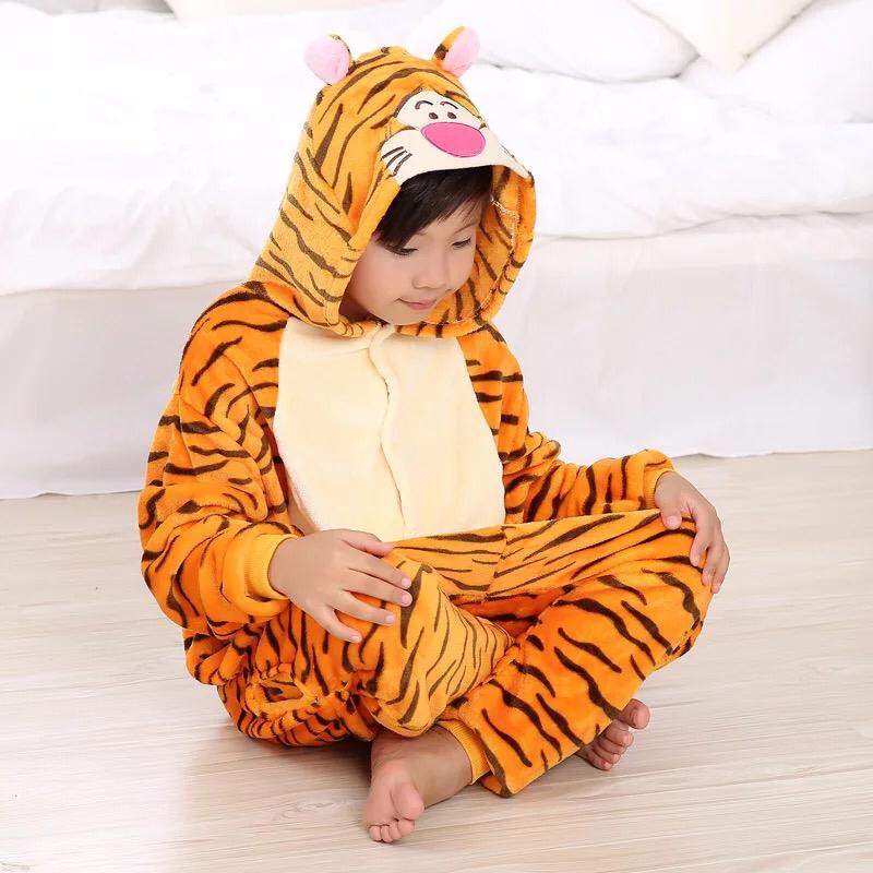 KOSTUM ONESIE HARIMAU TIGGER TIGER WINNIE THE POOH COSPLAY PIYAMA ANAK