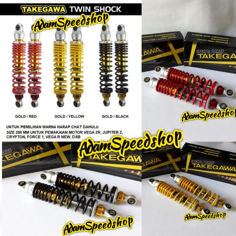 Shock belakang TAKEGAWA ukuran 280,320,340 click