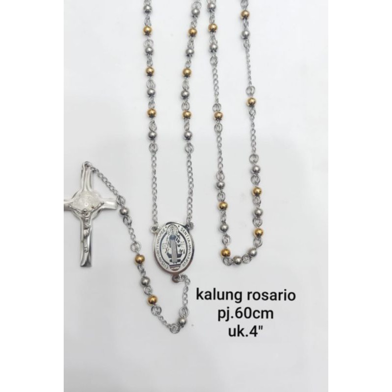 Kalung Rosario Combinasi Titanium41