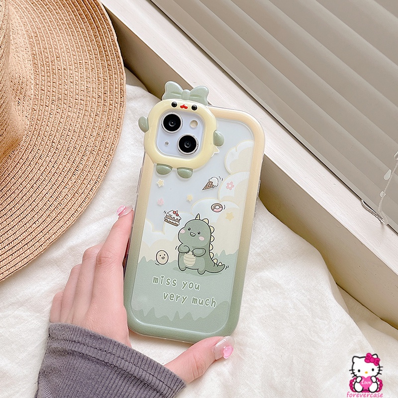 Soft Case Desain Kartun Monster Dinosaurus 3D Untuk IPhone 6 6S 7 8 Plus XR 13 11 12 Pro MaxX XS MAX SE 2020