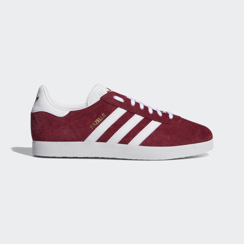 Sneakers Pria Adidas Gazelle Trainers Maroon White Original 100% - B41645