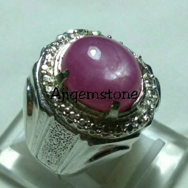 cincin batu permata ruby mozambique pingky