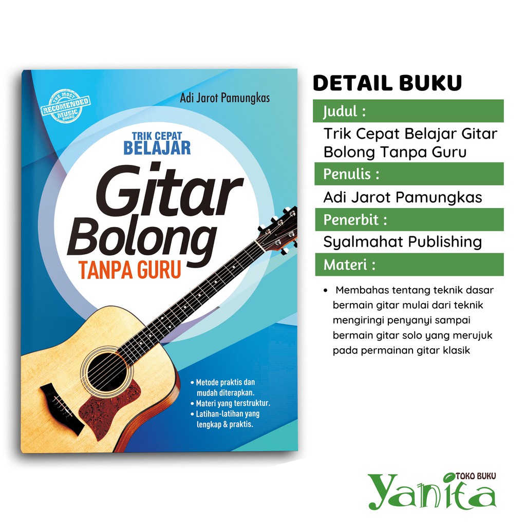 Yanita Buku Trik Cepat Belajar Gitar Bolong Tanpa Guru